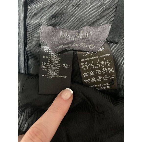 Max Mara Authentic black Bateau Neckline Tank Knee Length Dress 8 Medium Italy - Picture 5 of 5